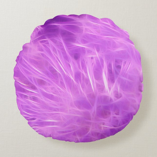 Transformerade lila Shades Flowers Rund Kudde (Framsidan)