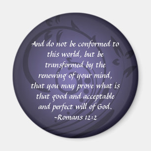 Transformerade romer 12 Christian Bible Verse Quot Magnet
