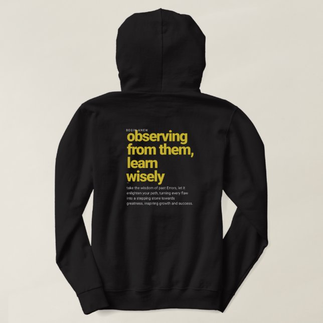 Transformerande visdom-samling hoodie (Design baksida)
