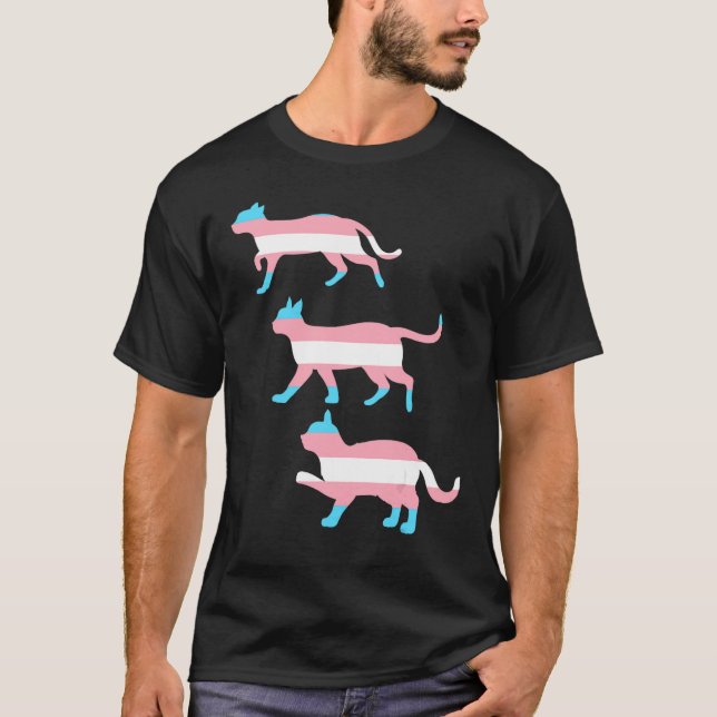 Transgende för Lgbtq-Pride, månadsvis kateägarkööv T Shirt (Framsida)