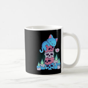 Transgender Aesthetic Kawaii Cat på Döskallar Subt Kaffemugg