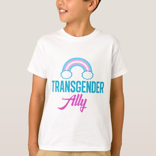Transgender Ally Cute Kids T Shirt (Framsida)