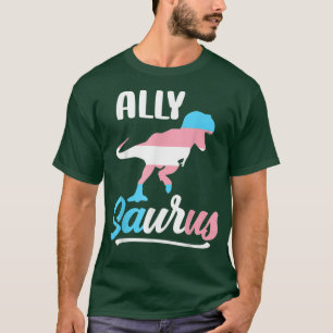 Transgender Allysaurus Dinosaur Flagga Ally LGBT T T Shirt