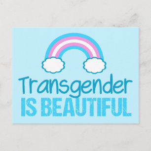 Transgender är Pridet för vackert regnbåge Vykort