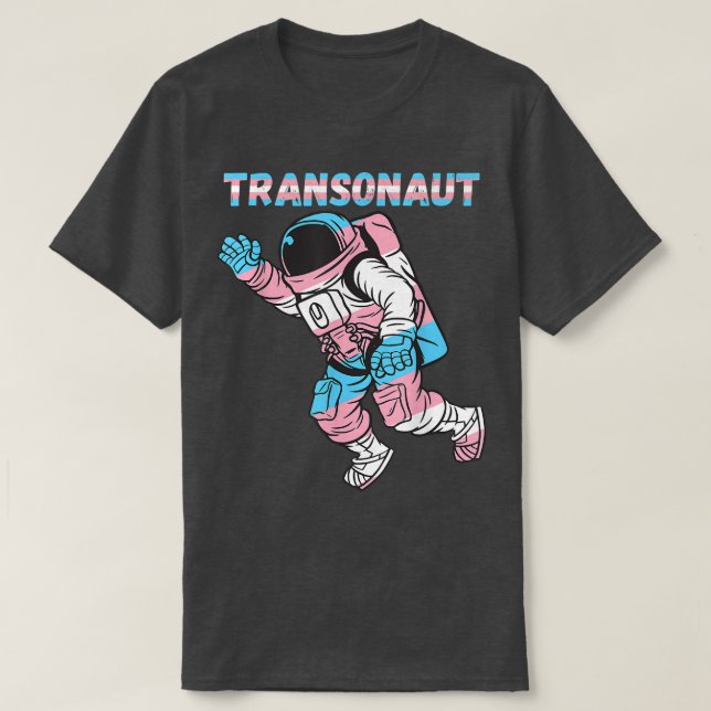Transgender Astronaut Space Gravity Transseual Fla T Shirt (Design framsida)