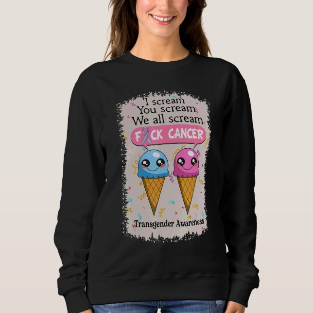 Transgender Awareness Cute Ice Creams  Saying T Shirt (Framsida)