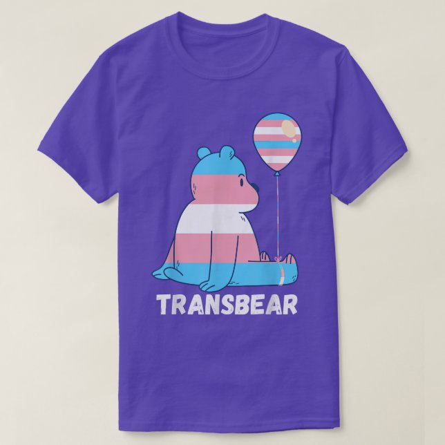 Transgender Ballon Bear Trans Pride Equality LGBTQ T Shirt (Design framsida)