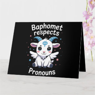 Transgender Baphomet Respekterar Pronomen Transsto Kort