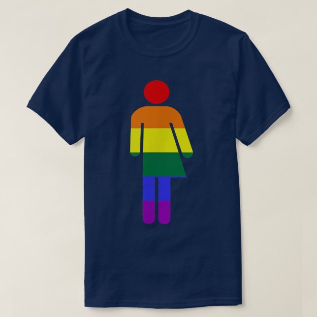 Transgender Bathroom Högers TWith Bathroom Symbol T Shirt (Design framsida)
