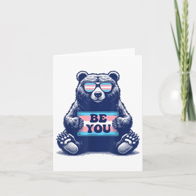 Transgender BE You Trans Pride M2f F2m Kort (Framsida)