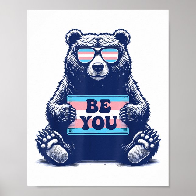 Transgender BE You Trans Pride M2f F2m Poster (Framsidan)