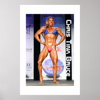 Transgender Bodybuilding der Chris Tina Bruce Poster