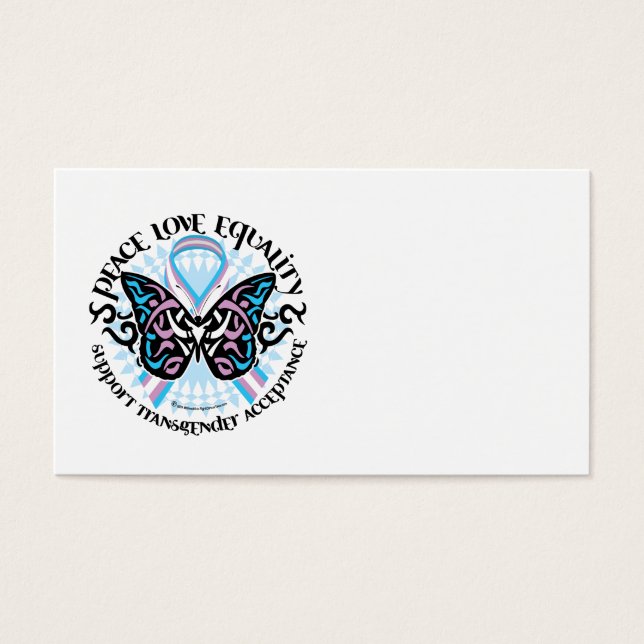 Transgender Butterfly Tribal Visitkort (Framsidan)