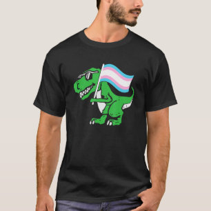 Transgender Dinosaur Lgbt Q Rex Trans Flagga A T Shirt