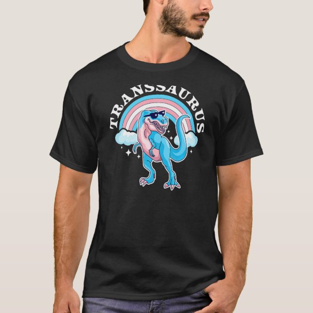 Transgender Dinosaur Transsaurus Trans Pride Lgbt T Shirt (Framsida)