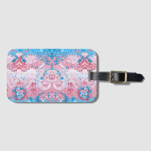 Transgender Dragon Damask - Trans Pride Flagga Fär Bagagebricka