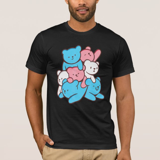 Transgender Equality Bear Love Trans Pride Lgbt Co T Shirt (Framsida)