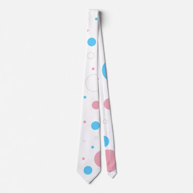 Transgender Färg Big Polka dots Slips (Framsida)