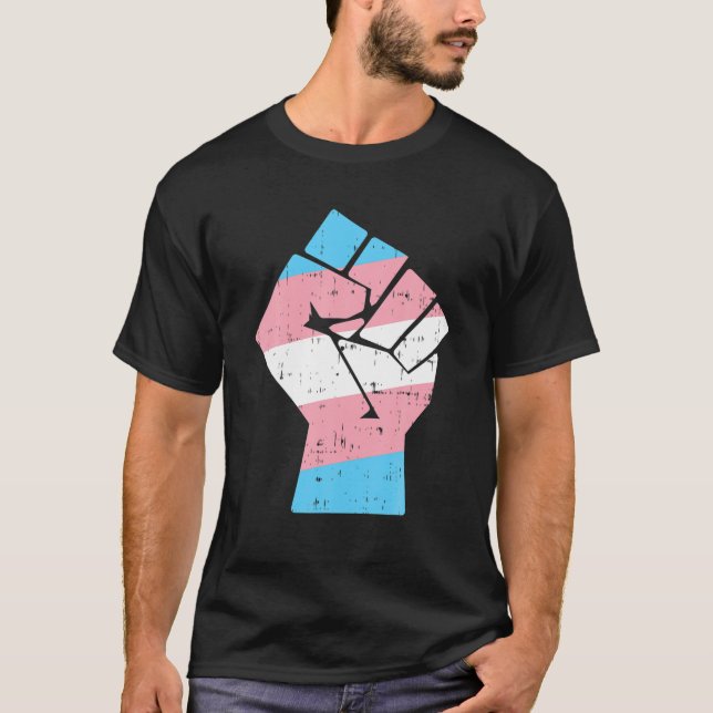 Transgender Fist Pride Högers LGBT Trans Transexua T Shirt (Framsida)