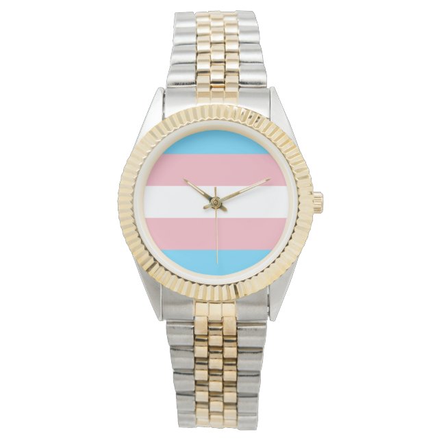 Transgender Flag Armbanduhr Armbandsur (Framsida)