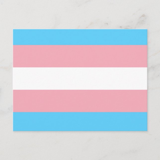 Transgender Flag Helg Vykort (Framsida)