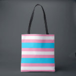 Transgender Flag | LGBTQIA  Pink, Blue and White Tygkasse<br><div class="desc">Fun tote bag in light blue,  pink and white to stand for the transgender flag colors.</div>