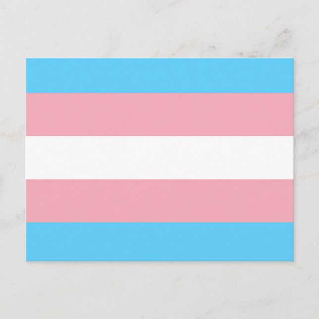 Transgender Flag Vykort (Framsida)