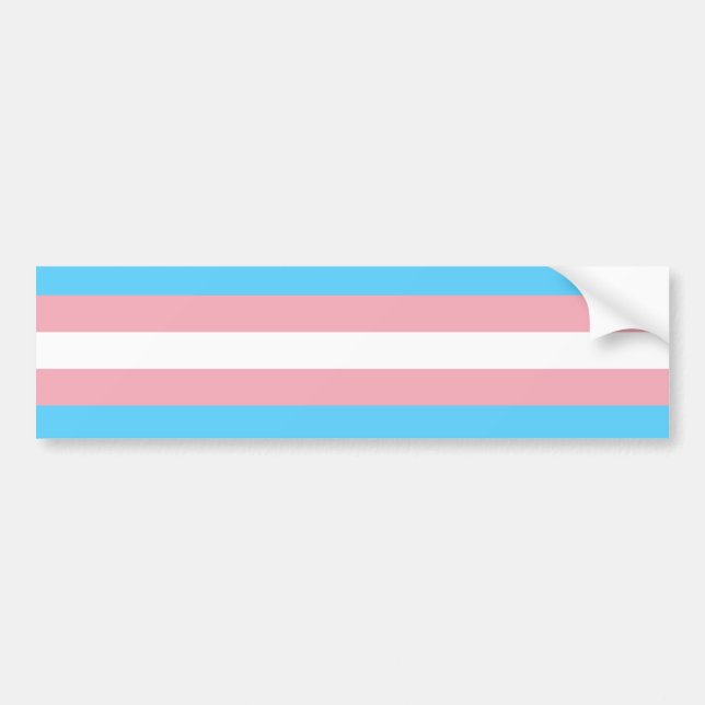 Transgender Flagga Bildekal (Framsidan)