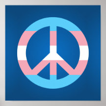 Transgender flagga-fredsteckenet poster