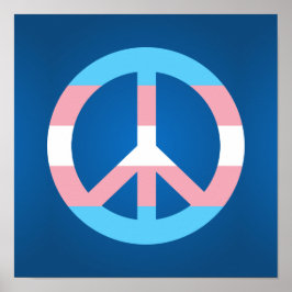 Transgender flagga-fredsteckenet poster