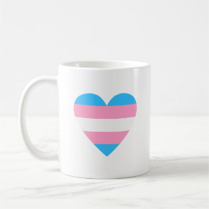 Transgender Flagga Heart Kaffemugg
