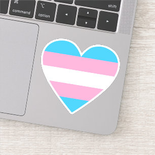 Transgender Flagga Heart Klistermärken