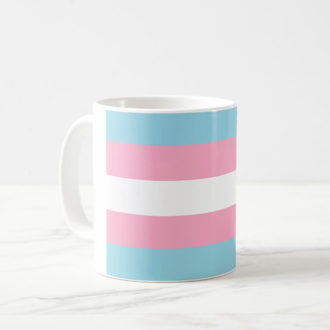 ’Transgender Flagga’ Mugg (Framsida vänster)
