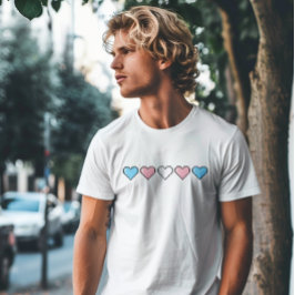 Transgender Flagga Pixel Heart T Shirt