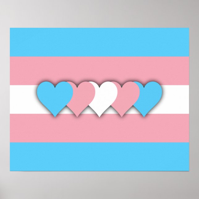 Transgender flagga Poster (Framsidan)