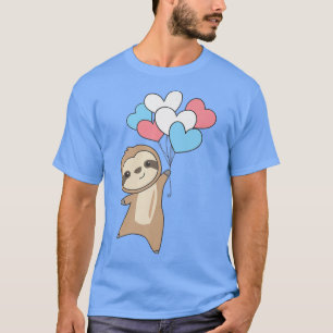 Transgender Flagga Pride Lgbtq Balloon Heart Sloth T Shirt