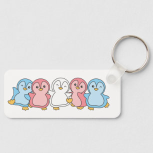 Transgender Flagga Pride Lgbtq Cute Penguin Keycha Nyckelring