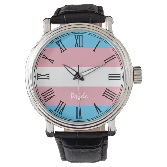 Transgender Flagga & Pride Watch Armbandsur (Framsida)