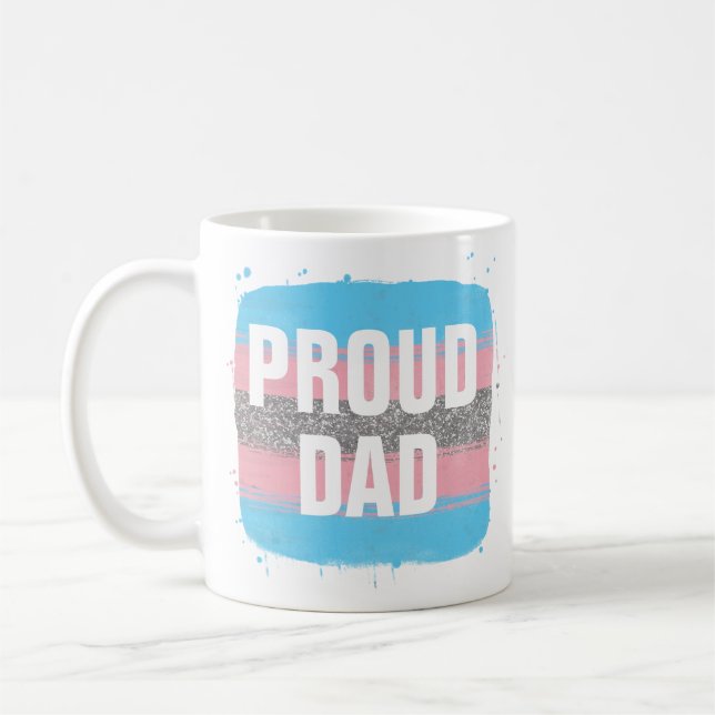 Transgender Flagga Proud Pappa-kaffe Mugg (Vänster)