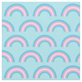 Transgender Flagga Rainbows Cute Blue Rosa White Tyg
