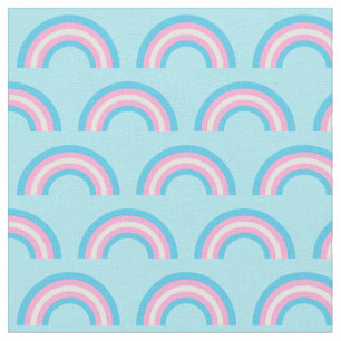 Transgender Flagga Rainbows Cute Blue Rosa White Tyg