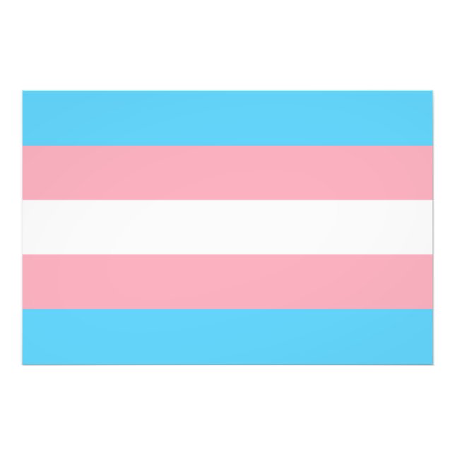 Transgender flagga trans lgbt lgbtq gay lesbisk ho fototryck (Framsidan)