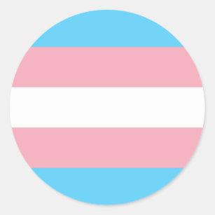 Transgender flagga trans-pride HBT-symbol homo hom Runt Klistermärke