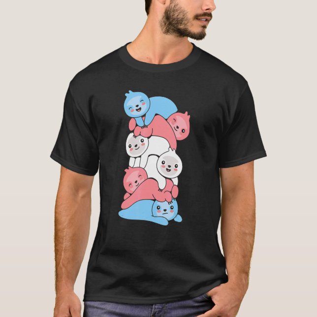 Transgender Flagga Trans Pride Lgbtq Sloth T Shirt (Framsida)