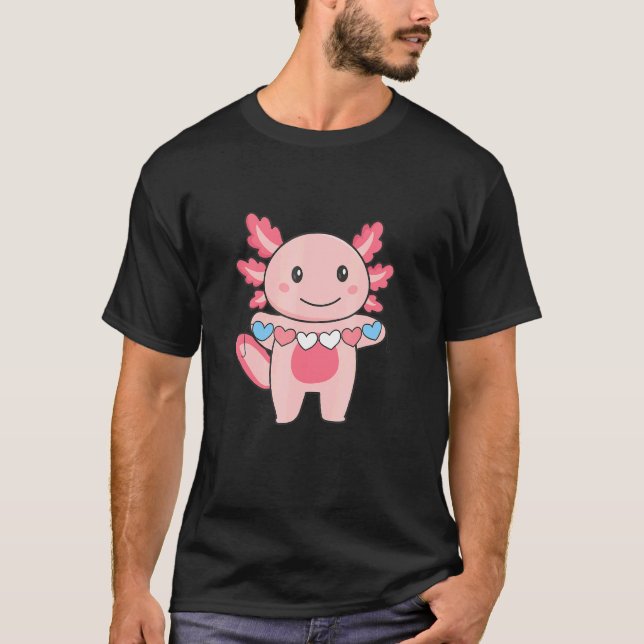 Transgender Flagga Transgender Pride Lgbtq Axolotl T Shirt (Framsida)