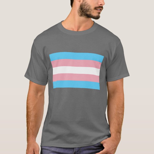 Transgender Flagga Transsexuellt Pride LGBT T Shirt (Framsida)
