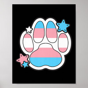 Transgender Furry Paw Hbtq Månad Gay Rättigheter P Poster