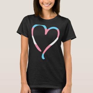 Transgender Heart Lgbtq Pride Månad Kärlek Flagga T Shirt