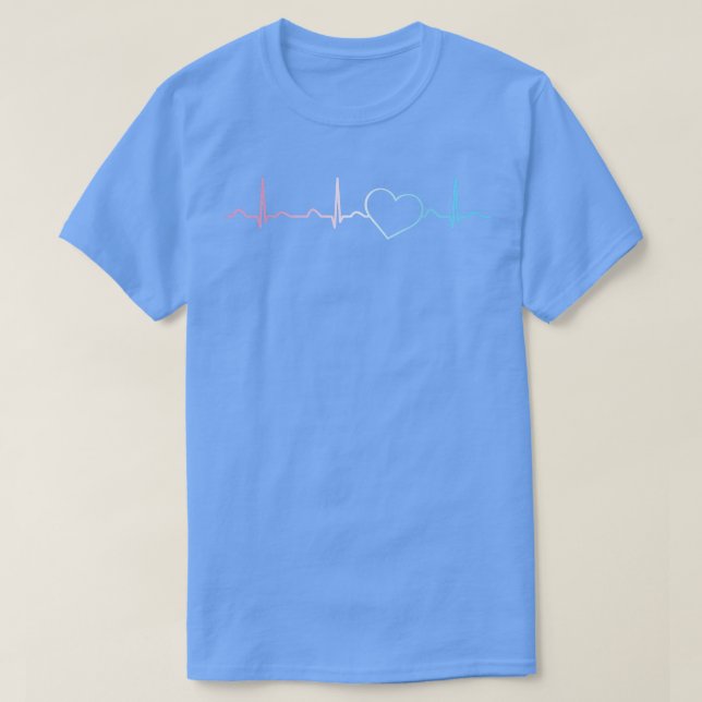 Transgender Heartslag Cute LGBTQ Pride Month Gift  T Shirt (Design framsida)