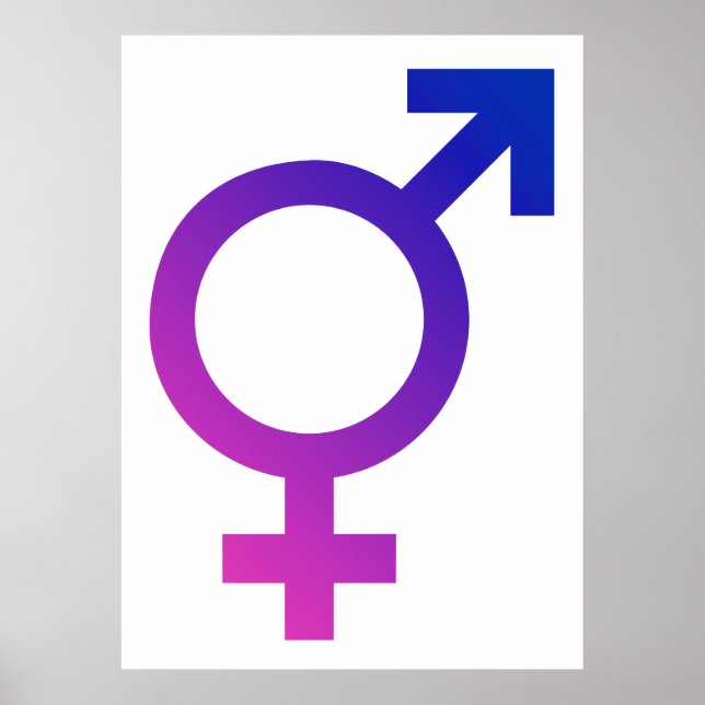 Transgender Hermaphrodite Gender Pride Symbol Poster (Framsidan)